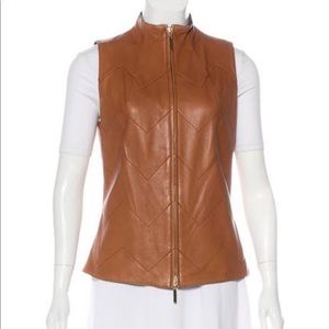 EUC - Tory Burch leather vest size S